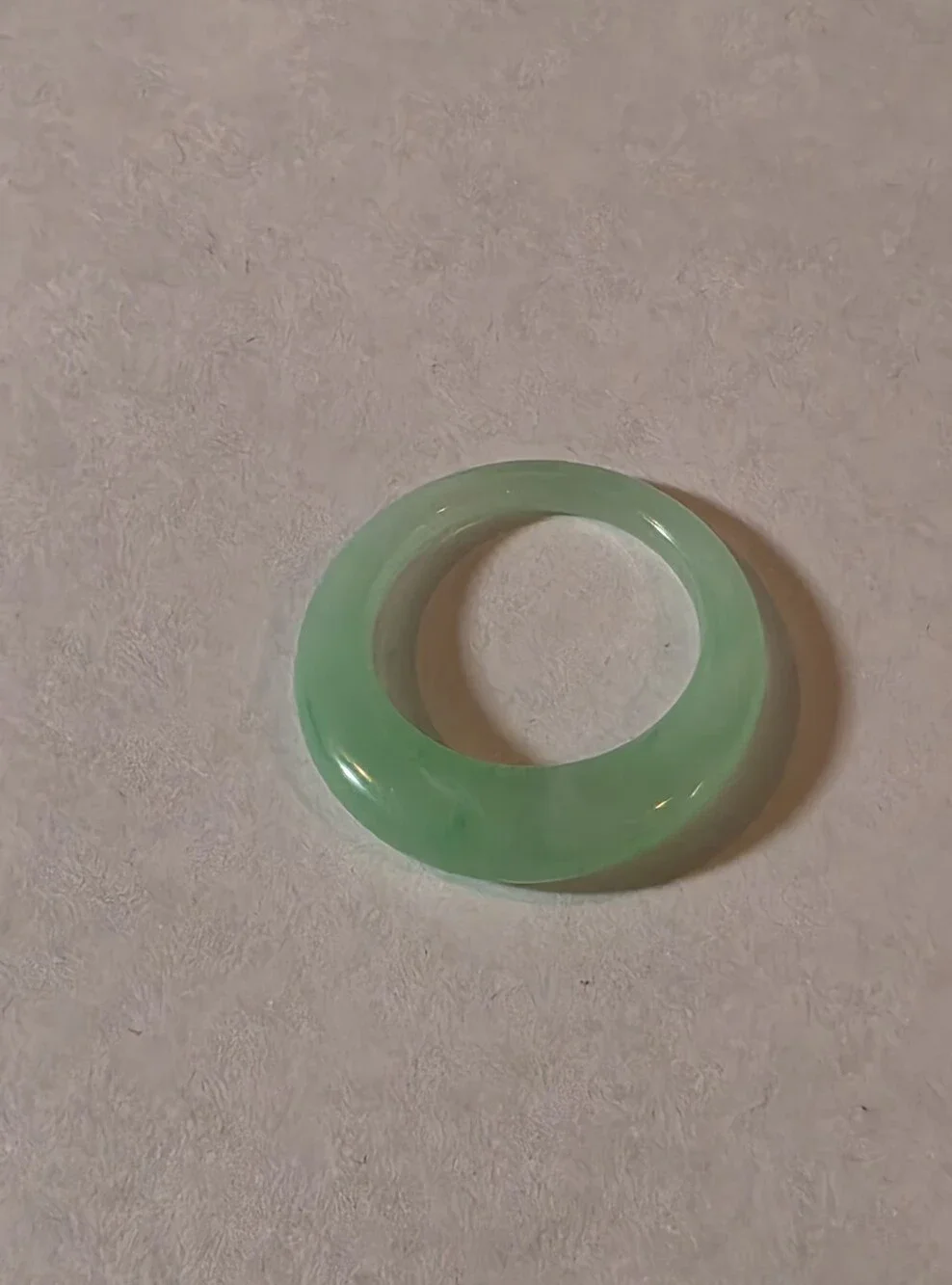Green Jade Plastic Fashion Ring - Women Jewelry Approx 19mm